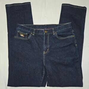 American Living Womens Jeans Size 8 Bootcut Eagle‎ Embroidery Dark Wash Denim